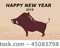 Material for new year's cards 45083798