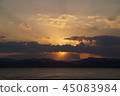 日落和雲彩 45083984