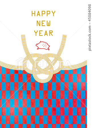 New Year's card template 45084098