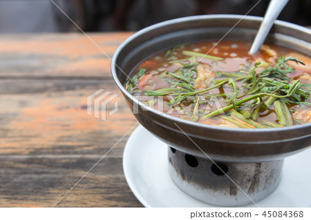 hot Curry orange soup with fish and Mesmerize hot Curry orange soup with fish and Mesmerize 45084368