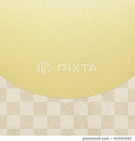 Japanese-Japanese style-Japanese pattern-background-gold leaf-checkered pattern 45085691