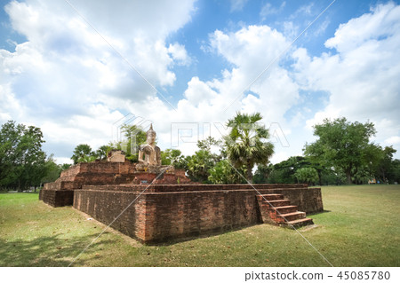 Ancient Buddha in Wat Mae Chon, Sukhothai 45085780