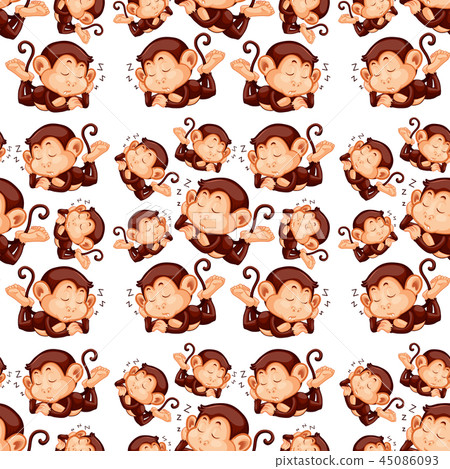Monkey sleeping seamless pattern Monkey sleeping seamless pattern 45086093
