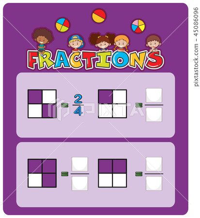 A math fractions worksheet A math fractions worksheet 45086096