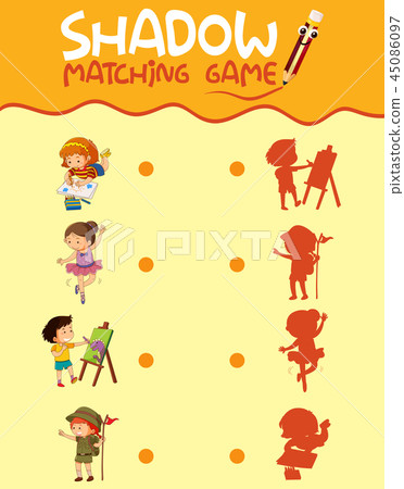 Children activity shadow matching game 45086097