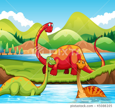 Dinosaur in the nature Dinosaur in the nature 45086105