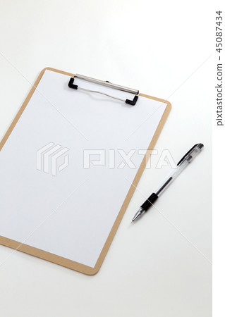 Ballpoint pen and clipboard Ballpoint pen and clipboard 45087434