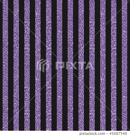 Parallel Vertical Lines Banner of Purple Sequins. 45087549