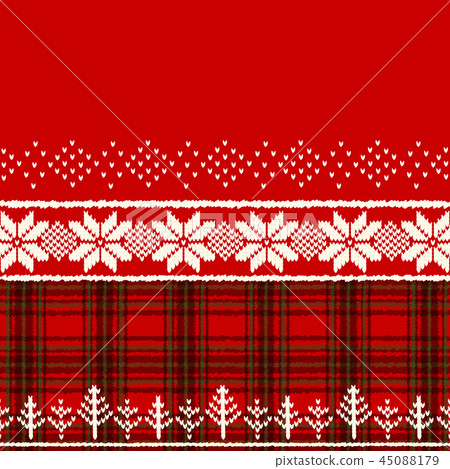 Knit and check background - Stock Illustration [45088179] - PIXTA