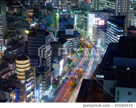 從北區,大阪市站第3大廈看的夜都市風景 從北區,大阪市站第3大廈看的夜都市風景 45088438