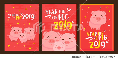 Happy China New Year 2019 design template 45088607