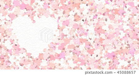 鮮豔細緻的愛心圖框特寫背景 45088657