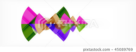 Triangles and circle geometric background 45089769