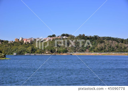 Emeishan watershed suspension bridge beautiful landscape, Hsinchu, Taiwan 45090778