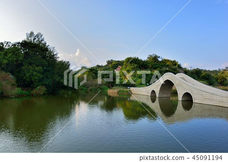 Beautiful rural ponds in the farmland of Baoshan Township, Baoshan Township, Baoshan Township, Taiwan Beautiful rural ponds in the farmland of Baoshan Township, Baoshan Township, Baoshan Township, Taiwan 45091194