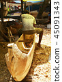 Boat craftsman in Bali 45091343
