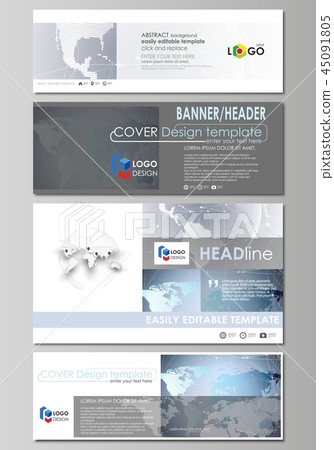 The minimalistic vector illustration of the editable layout of social media, email headers, banner The minimalistic vector illustration of the editable layout of social media, email headers, banner 45091805