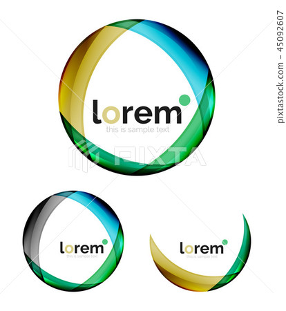 Set of geometric convergence vector icons Set of geometric convergence vector icons 45092607