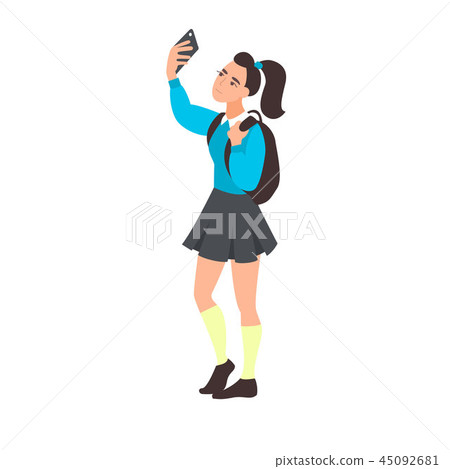 Young woman take selfie Young woman take selfie 45092681