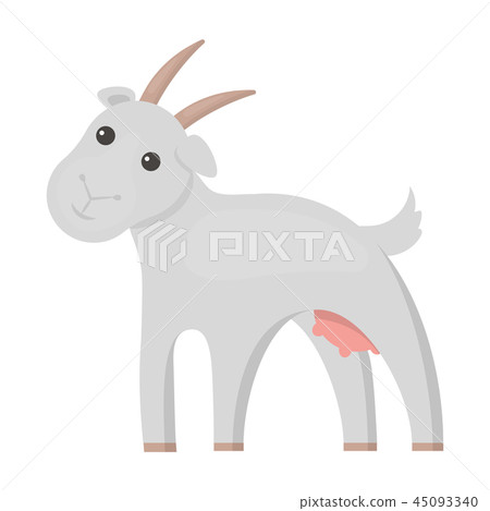 Goat icon cartoon. Single bio, eco, organic... - Stock Illustration  [45093340] - PIXTA