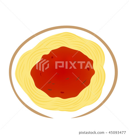 Cooking Illustration Meat Spaghetti - Stock Illustration [45093477] - PIXTA