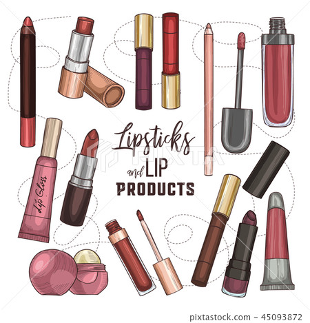 Set of lipsticks and lip glosses Set of lipsticks and lip glosses 45093872