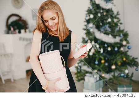 beauty christmas girl beauty christmas girl 45094123