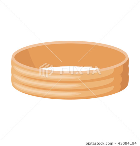 Golden ring icon in cartoon style isolated on white background. Jewelry and accessories symbol stock 45094194