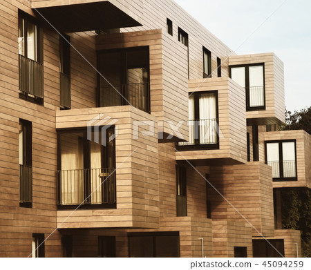 Modern Contemporary Wood Sided Building Modern Contemporary Wood Sided Building 45094259