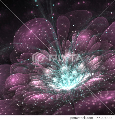 purple fractal flower purple fractal flower 45094828