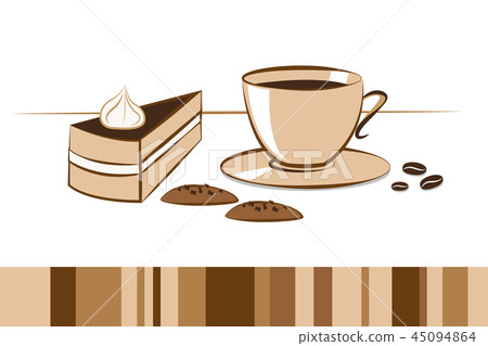 cup of coffee cake and cookies cup of coffee cake and cookies 45094864