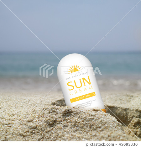 Cosmetic Objects, Summer Cosmetics, Sun Block & Sun Care, UV Protection Cosmetic Objects, Summer Cosmetics, Sun Block & Sun Care, UV Protection 45095330