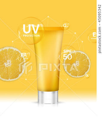 Cosmetic Objects, Summer Cosmetics, Sun Block & Sun Care, UV Protection Cosmetic Objects, Summer Cosmetics, Sun Block & Sun Care, UV Protection 45095342