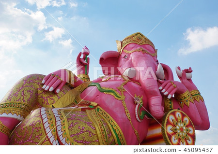 A tourist destination "Chat Thanh Rattanaraam (Pink Ganesha)" in Chachongsao Province, Thailand A tourist destination "Chat Thanh Rattanaraam (Pink Ganesha)" in Chachongsao Province, Thailand 45095437