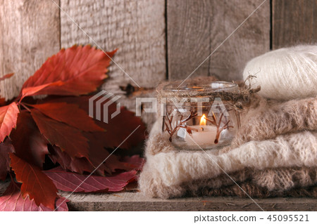 Quiet cozy homely scene. Fall autumn weekend 45095521