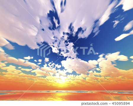 Wind and clouds with the sea Wind and clouds with the sea 45095894