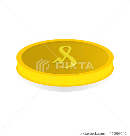 Gold coin with symbol of pfennig 45096041