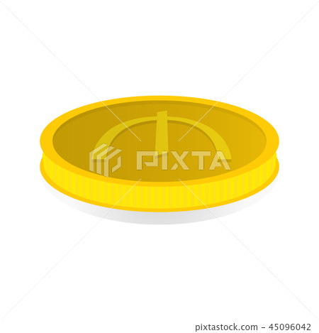 Gold coin with symbol of azerbaijani manat, azn 45096042