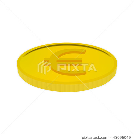Gold coin with the euro sign - Stock Illustration [45096049] - PIXTA