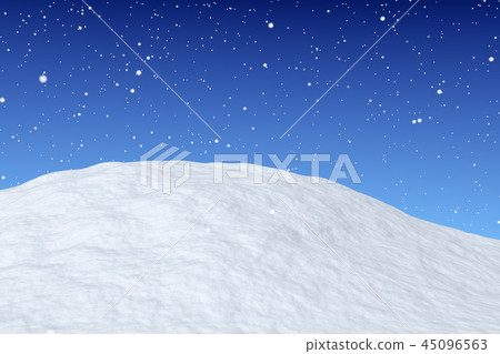 Snow hill under snowfall closeup 45096563