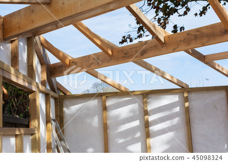 Building shed in the garden Building shed in the garden 45098324