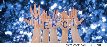 Hands Building Merci Means Thank You 45099015