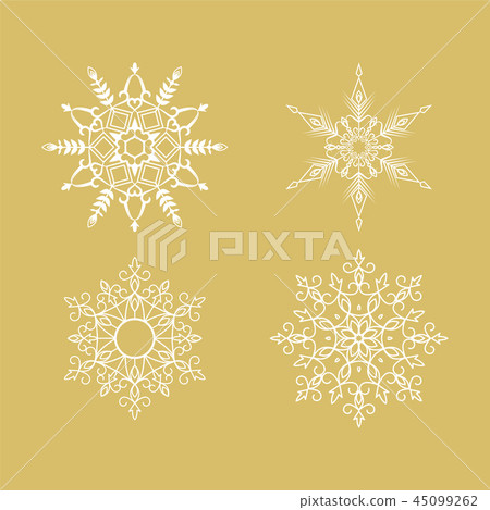 Winter card snowflake pattern - Stock Illustration [45099262] - PIXTA