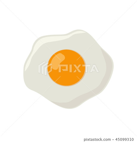 Fried egg isolated on white background Fried egg isolated on white background 45099310