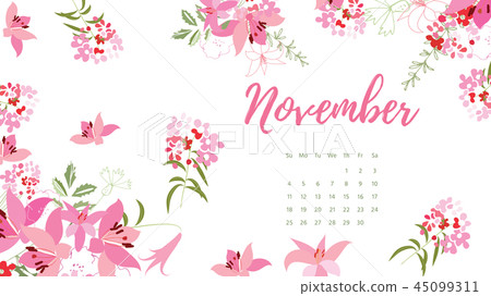 Vintage floral calendar 2018 Vintage floral calendar 2018 45099311