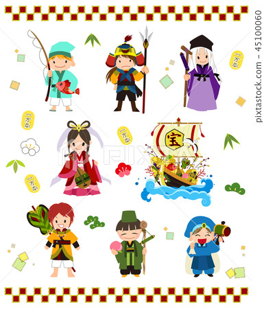 Treasure boat and Seven Lucky gods 45100060
