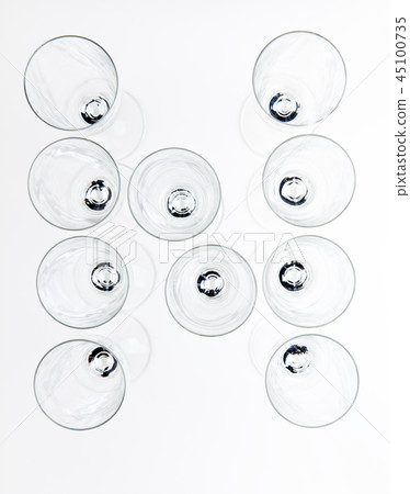 alphabet Empty champagne glass white background alphabet Empty champagne glass white background 45100735