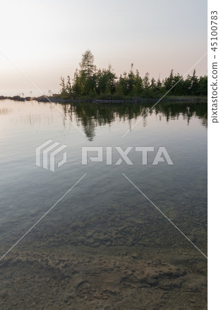 Beautiful calm sunset landscape on Lake Huron Beautiful calm sunset landscape on Lake Huron 45100783