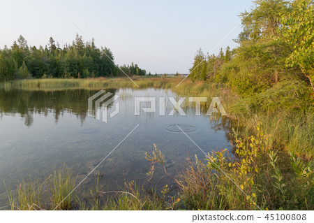 Beautiful calm sunset landscape on Lake Huron Beautiful calm sunset landscape on Lake Huron 45100808