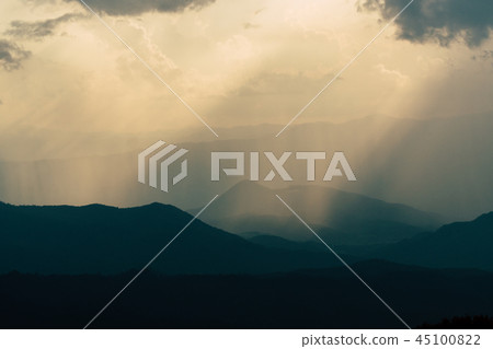mountain overlapping with clouds mountain overlapping with clouds 45100822